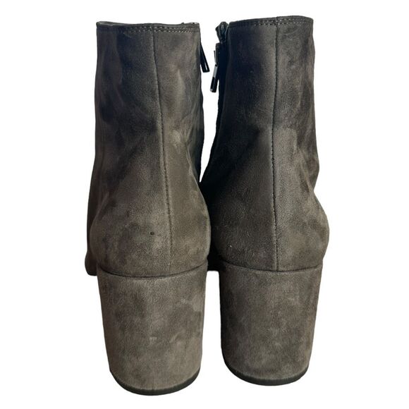 Vince Blakely Gray Suede‎ 2.5” Block Heel Ankle Boots Bootie Size 9M EU 39 Shoes - Picture 5 of 12
